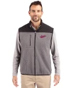 New Mexico State Aggies College Vault Cutter & Buck Cascade Eco Fleece Mens Vest Elemental Grey/Black Front Thumbnail Image