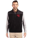 Western Kentucky Hilltoppers College Vault Cutter & Buck Cascade Eco Fleece Mens Vest Black Front Thumbnail Image