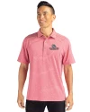 Gonzaga Bulldogs Cutter & Buck Forge Eco Heather Stripe Stretch Recycled Mens Big & Tall Polo Cardinal Red Heather Front Thumbnail Image
