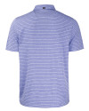 Middle Tennessee Blue Raiders Cutter & Buck Forge Eco Heather Stripe Stretch Recycled Mens Big & Tall Polo Tour Blue Heather Mannequin Back Thumbnail Image