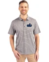 Old Dominion Monarchs College Vault Cutter & Buck Forge Eco Heather Stripe Stretch Recycled Mens Big & Tall Polo Elemental Grey Heather Front Thumbnail Image