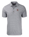 Louisville Cardinals College Vault Cutter & Buck Forge Eco Heather Stripe Stretch Recycled Mens Big & Tall Polo Black Heather Mannequin Thumbnail Image