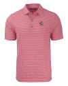 Louisville Cardinals College Vault Cutter & Buck Forge Eco Heather Stripe Stretch Recycled Mens Big & Tall Polo Cardinal Red Heather Mannequin Thumbnail Image