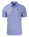 Middle Tennessee Blue Raiders Cutter & Buck Forge Eco Heather Stripe Stretch Recycled Mens Polo Tour Blue Heather Mannequin Thumbnail Image