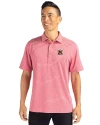 Virginia Military Institute Keydets Cutter & Buck Forge Eco Heather Stripe Stretch Recycled Mens Polo Cardinal Red Heather Front Thumbnail Image