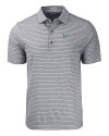 South Florida Bulls Cutter & Buck Forge Eco Heather Stripe Stretch Recycled Mens Polo Black Heather Mannequin Thumbnail Image