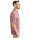 Mississippi State Bulldogs Vintage Cutter & Buck Forge Eco Heather Stripe Stretch Recycled Mens Polo Bordeaux Heather Side Thumbnail Image
