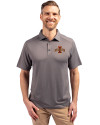 Iowa State Cyclones Cutter & Buck Forge Eco Stretch Recycled Mens Big & Tall Polo Elemental Grey Front Thumbnail Image