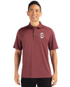 Southern Illinois Salukis College Vault Cutter & Buck Forge Eco Stretch Recycled Mens Big & Tall Polo Dark Bordeaux Heather Front Thumbnail Image