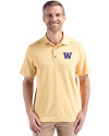 Washington Huskies Cutter & Buck Forge Eco Stretch Recycled Mens Polo Desert Front Thumbnail Image
