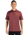 Minnesota Golden Gophers Cutter & Buck Forge Eco Stretch Recycled Mens Polo Dark Bordeaux Heather Front Thumbnail Image