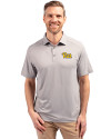 Pitt Panthers Cutter & Buck Forge Eco Stretch Recycled Mens Polo Polished Medium Gray Front Thumbnail Image