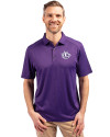 Texas Christian Horned Frogs College Vault Cutter & Buck Forge Eco Stretch Recycled Mens Polo Dark College Purple Heather Front Thumbnail Image