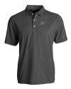 South Florida Bulls Cutter & Buck Pike Eco Symmetry Print Stretch Recycled Mens Big & Tall Polo Black/White Mannequin Thumbnail Image