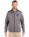 Memphis Tigers Cutter & Buck Cascade Eco Fleece Mens Full Zip Jacket Elemental Grey/Black Front Thumbnail Image