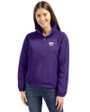 Kansas State Wildcats Cutter & Buck Charter Eco Recycled Womens Full-Zip Jacket College Purple Front Thumbnail Image