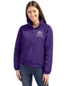 Northwestern Wildcats College Vault Cutter & Buck Charter Eco Recycled Womens Full-Zip Jacket College Purple Front Thumbnail Image