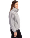 Ole Miss Rebels College Vault Cutter & Buck Charter Eco Recycled Womens Full-Zip Jacket Polished Medium Gray Side Thumbnail Image
