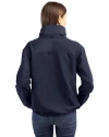 Georgetown Hoyas College Vault Cutter & Buck Charter Eco Recycled Womens Full-Zip Jacket Navy Blue Back Thumbnail Image