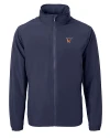 View image 3: Texas Rio Grande Valley Vaqueros Cutter & Buck Charter Recycled Packable Mens Full Zip Jacket Navy Blue Mannequin