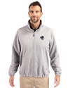Seton Hall Pirates Cutter & Buck Charter Eco Recycled Mens Full-Zip Jacket Polished Medium Gray Front Thumbnail Image