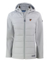 View image 3: Texas Rio Grande Valley Vaqueros Cutter & Buck Evoke Recycled Honeycomb Fleece Womens Hybrid Full Zip Jacket CONCRETE Mannequin