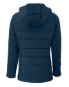 Texas Rio Grande Valley Vaqueros Cutter & Buck Evoke Hybrid Softshell Recycled Full Zip Womens Hooded Jacket Navy Blue Mannequin Back Thumbnail Image