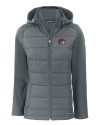 Winston-Salem State Rams Cutter & Buck Evoke Hybrid Softshell Recycled Full Zip Womens Hooded Jacket Elemental Grey Mannequin Thumbnail Image