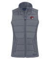 Winston-Salem State Rams Cutter & Buck Evoke Hybrid Softshell Recycled Womens Full Zip Vest Elemental Grey Mannequin Thumbnail Image