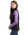 Maryland Terrapins Cutter & Buck Evoke Hybrid Softshell Recycled Womens Full Zip Vest Black Side Thumbnail Image