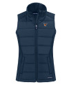 Texas Rio Grande Valley Vaqueros Cutter & Buck Evoke Hybrid Softshell Recycled Womens Full Zip Vest Navy Blue Mannequin Thumbnail Image