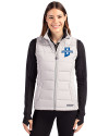 Indiana State Sycamores Cutter & Buck Evoke Hybrid Softshell Recycled Womens Full Zip Vest CONCRETE Front Thumbnail Image