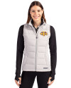 Tennessee Tech Golden Eagles Cutter & Buck Evoke Hybrid Softshell Recycled Womens Full Zip Vest CONCRETE Front Thumbnail Image