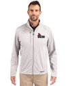 Central Missouri Mules Cutter & Buck Evoke Softshell Recycled Full Zip Mens Jacket CONCRETE Front Thumbnail Image
