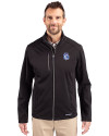 Fresno State Bulldogs College Vault Cutter & Buck Evoke Softshell Recycled Full Zip Mens Jacket Black Front Thumbnail Image