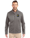 FIU Panthers College Vault Cutter & Buck Evoke Softshell Recycled Full Zip Mens Jacket Elemental Grey Front Thumbnail Image