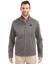 Portland State Vikings College Vault Cutter & Buck Evoke Softshell Recycled Full Zip Mens Jacket Elemental Grey Front Thumbnail Image