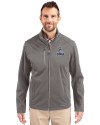 Northern Arizona Lumberjacks College Vault Cutter & Buck Evoke Softshell Recycled Full Zip Mens Jacket Elemental Grey Front Thumbnail Image