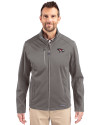 North Carolina Central Eagles Cutter & Buck Evoke Softshell Recycled Full Zip Mens Jacket Elemental Grey Front Thumbnail Image