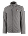 Winston-Salem State Rams Cutter & Buck Evoke Softshell Recycled Full Zip Mens Jacket Elemental Grey Mannequin Thumbnail Image