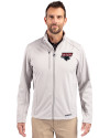 Clark Atlanta Panthers Cutter & Buck Evoke Softshell Recycled Full Zip Mens Jacket CONCRETE Front Thumbnail Image