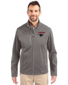 Clark Atlanta Panthers Cutter & Buck Evoke Softshell Recycled Full Zip Mens Jacket Elemental Grey Front Thumbnail Image