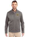 North Carolina A&T Aggies Cutter & Buck Evoke Softshell Recycled Full Zip Mens Jacket Elemental Grey Front Thumbnail Image