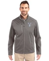 Yale Bulldogs Cutter & Buck Evoke Softshell Recycled Full Zip Mens Jacket Elemental Grey Front Thumbnail Image