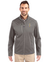 Idaho Vandals Cutter & Buck Evoke Softshell Recycled Full Zip Mens Jacket Elemental Grey Front Thumbnail Image