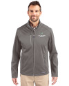 Colorado State Rams Cutter & Buck Evoke Softshell Recycled Full Zip Mens Jacket Elemental Grey Front Thumbnail Image