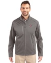 San Diego State Aztecs Cutter & Buck Evoke Softshell Recycled Full Zip Mens Jacket Elemental Grey Front Thumbnail Image