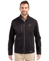 Colorado Buffaloes Cutter & Buck Evoke Softshell Recycled Full Zip Mens Jacket Black Front Thumbnail Image