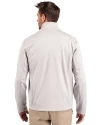 San Jose State Spartans Cutter & Buck Evoke Softshell Recycled Full Zip Mens Jacket CONCRETE Back Thumbnail Image