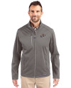 Texas El Paso Miners Cutter & Buck Evoke Softshell Recycled Full Zip Mens Jacket Elemental Grey Front Thumbnail Image